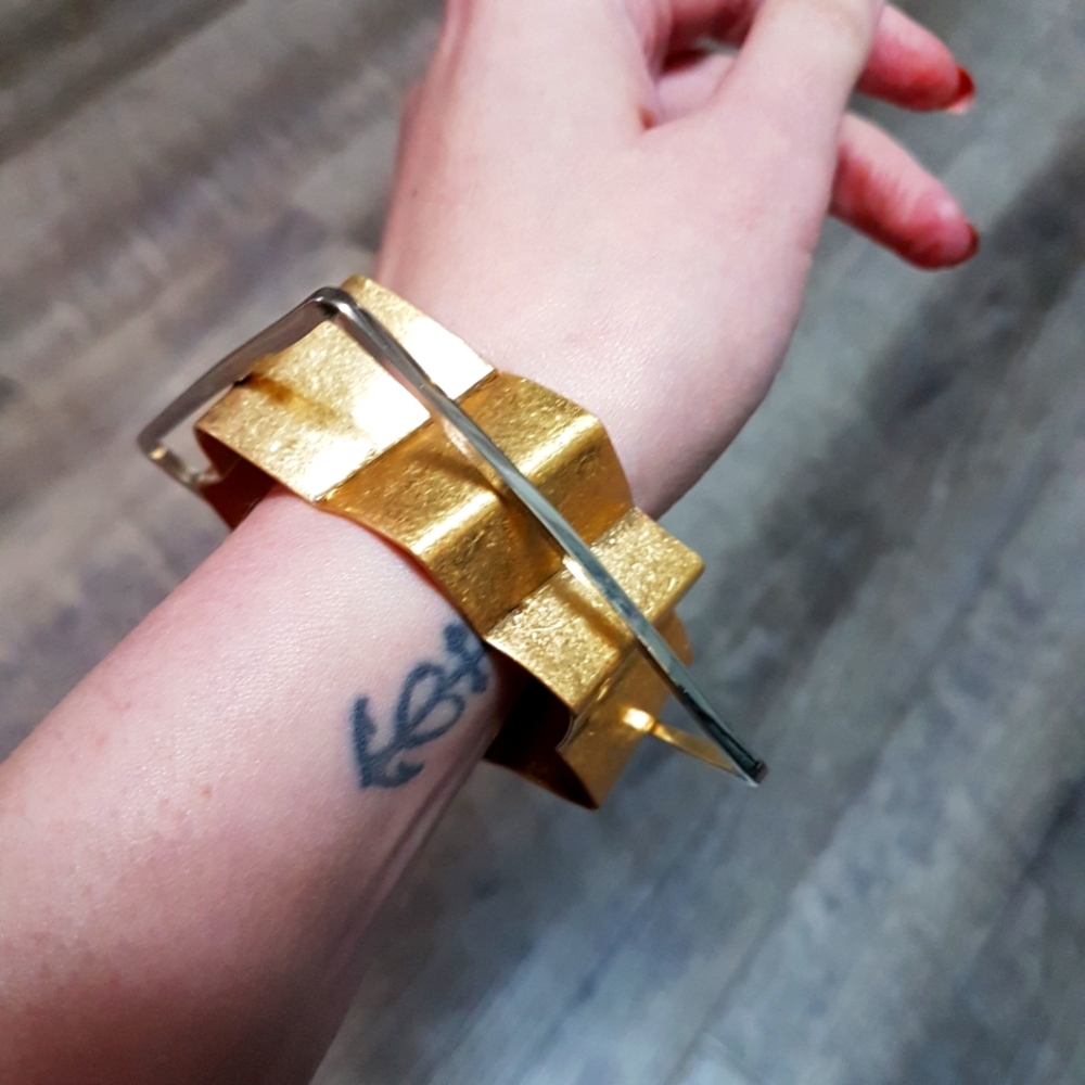 Zara Gold/Silver Toned Cuff Bracelet